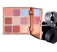 Palet Eyeshadow Tahan Air Desain Baru Tahan Lama Label Pribadi Kustom Grosir Riasan Holografik Shimmer Bubuk Eyeshadow