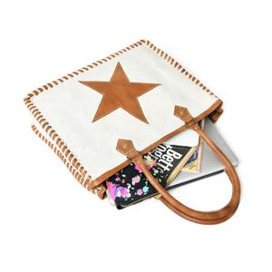 Sac fourre-tout en cuir de toile classique de haute qualité pour les femmes personnalisé pliant Style motif de points Logo meilleur prix sac à provisions CLB-017 - Product Image 5