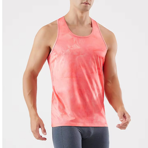 เสื้อกล้ามคอมเพรสชั่นผู้ชายแบบสั่งทำ โพลีเอสเตอร์ แห้งเร็ว สำหรับออกกำลังกาย ฟิตเนส แบบไม่มีแขน พิมพ์ลายแบบซับลิเมชั่น รับผลิตแบบ OEM จำนวนมาก - Product Image 5