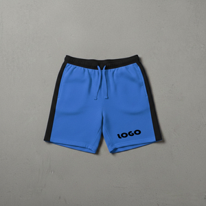 Shorts pour hommes sur mesure en gros, 100% coton molletonné, logo imprimé en 3D, poches arrière, couleur unie - Product Image 5