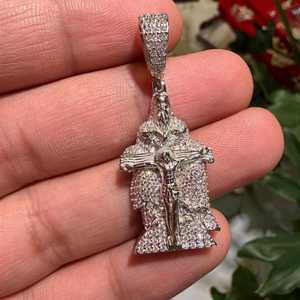 Colgante de Jesús de Plata de Ley 925 con Diamantes de Moissanita, Estilo Hip Hop, Joyería Religiosa Unisex, Colgante de Diseño Personalizado - Product Image 1