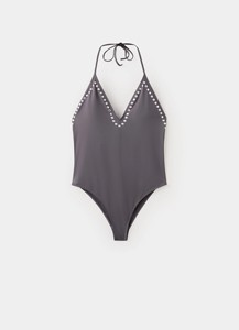 Bikini Brasileño Tipo Halter con Tela Tejida de 1 Pieza - Product Image 3