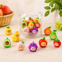 Set Penghapus Buah Lucu Mini Kawaii Promosi 2-3cm Mainan Alat Tulis Bertema Makanan Kreatif untuk Anak Hadiah Sekolah Pesta HauHwa 80g