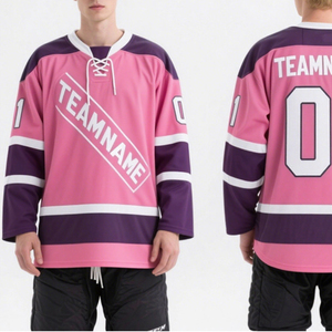 Maillot de hockey Hip Hop pour adultes, vêtements pour fête, lettres et numéros brodés sur mesure, maillot de hockey sur glace personnalisé - Product Image 4