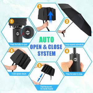 Paraguas Automático Plegable de Alta Calidad con Gancho Personalizado y Logotipo, en Oferta - Product Image 2