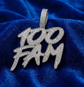 Collier pendentif lettre Hip Hop, breloque en cristal glacé, zircone cubique, bijoux unisexe pour usage quotidien - Product Image 4