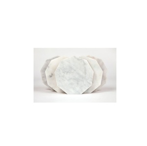 Handmade Custom Stone Marble Coasters Brass Inlay Hexagon Shape Modern Design 4-Inch Hotel Table Decor <b>Mats</b>/Pads-Order - Product Image 4