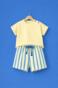 Conjunto de Camiseta y Pantalones Cortos para Niños, 95% Bambú, 5% Elastano, Suave y Transpirable, Ropa para Bebés, Personalizable, Marca Privada OEM - Product Image 6