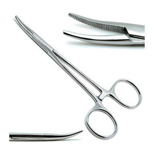 Pinces hémostatiques chirurgicales courbées de 5,5 pouces - Acier inoxydable, manuelles, certifiées CE, ensemble de pinces médicales par SurgiRight - Product Image 4