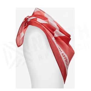 North Approach Women's Square Silk Scarf Geometric Print Elegant Multi-Functional Fashion Accessory All Seasons - Product Image 3