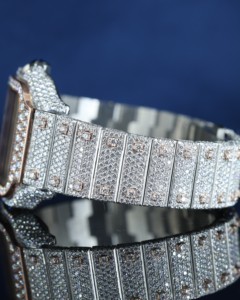 Reloj de Lujo para Mujer de Alta Calidad, en Acero Inoxidable con Moissanita, Caja Cuadrada de 40mm, Mecánico Analógico, Cierre Oculto, Cristal de Zafiro - Product Image 5