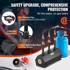 Fucina a Gas Portatile a 3 Bruciatori, Grande Capacità, per Ferratura, 2600 Fahrenheit, Attrezzatura per Fabbri e Oreficeria - Product Image 4