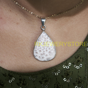 จี้รูปหยดน้ำลาริมาร์สีชมพูธรรมชาติ เงินแท้ 925 งานแฮนด์เมด เครื่องประดับพลอยมินิมอล สร้อยคอของขวัญสำหรับผู้หญิง สำหรับพี่สาว - Product Image 2