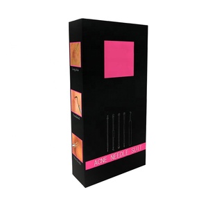 5Pcs Professional Stainless Steel Blackhead <b>Remover</b> Tool Set Acne Extractor With Mirror And Leather Case - Product Image 3