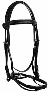 Ensemble de bridon et de harnais en cuir pour l'équitation anglaise EquiElite Exports avec boucles réglables pour les leçons quotidiennes - Product Image 2