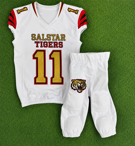 Ensemble d'uniformes de football américain unisexe à manches courtes, 300g, motif uni, respirant, style le plus récent, haute qualité, vente chaude, 100% coton - Product Image 4