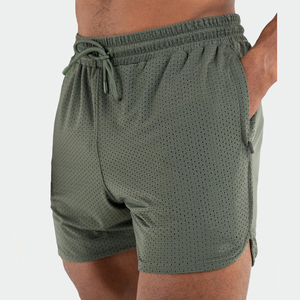 Shorts de boxe pour hommes en polyester/nylon 180g, écologiques, unis, décontractés, mi-longs, taille élastique, séchage rapide, durables, respirants, légers - Product Image 5