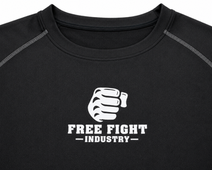 Free Fight Industry Men's Full Sleeve Rash Guard Black Quick Dry Breathable Eco-Friendly UPF50+ Anti-Bacterial 140g - Product Image 6