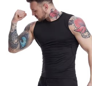 เสื้อกล้ามออกกำลังกายผู้ชาย ระบายอากาศ แห้งเร็ว ยืดหยุ่นสูง ขายส่ง - Product Image 5