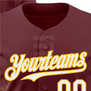 Maillot de baseball de haute qualité, nouvelle mode, logo brodé 3D, manches courtes, couleur personnalisée, séchage rapide, respirant, 100% polyester pour homme - Product Image 2
