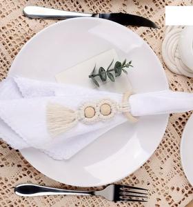 Anillos de Servilleta de Macramé al por Mayor con Elegante Decoración de Mesa Hecha a Mano para Restaurantes, Bodas y Cenas en Casa, Exportación - Product Image 4