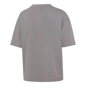 <b>Acid</b> Wash Women's T-Shirt Gray Color <b>Drop</b> Shoulder Crew Neck Street Wear Plus Size Sun Fad Women's T-Shirt - Product Image 2