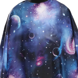Cape de coiffure Galaxy Print en polyester résistante à l'eau, pour barbier, salon, coupe de cheveux, coiffage, protection, tablier réutilisable - Product Image 5