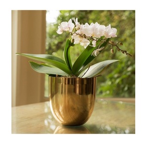 Jardinière en métal antique, pot à fleurs fait main, récipient décoratif de jardin, décoration classique pour la maison, accent de présentation botanique - Product Image 1
