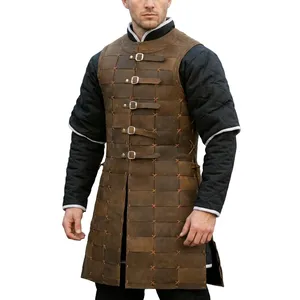 Armure artisanale de chevalier viking armure de poitrine en cuir médiéval réglable Cosplay Renaissance juste armure corporelle pour les événements de jeu de rôle - Product Image 3