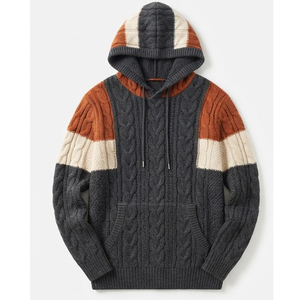 Wholesale Unisex Everyday Wear Knitted Hoodie Soft Fleece 100% Cotton Pockets Custom Logo Plain Blank Hooded Sweatshirt Winter - Product Image 3