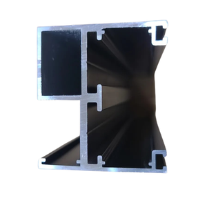 Profilé d'extrusion en alliage d'aluminium noir série 6000 pour portes coulissantes et applications architecturales - Product Image 1