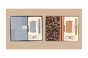 Ensemble cadeau d'affaires en cuir PU de qualité supérieure, impression numérique personnalisée, stylo, porte-clés, porte-cartes, cadeau d'entreprise - Product Image 3