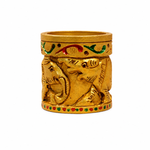 Handcrafted Wooden <b>Elephant</b> Candle Stand | Traditional Hand-Painted Thanksgiving Home <b>Decor</b> From Rajasthan - Product Image 1