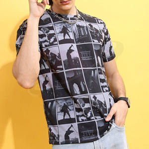 T-shirts pour hommes en coton 100% uni, coupe slim, impression personnalisée, vente en gros, marque pour hommes - Product Image 2