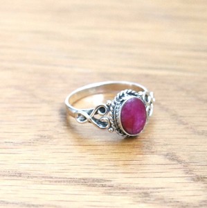 Meilleure qualité véritable solide 925 argent Sterling synthétique rubis Ginni Chakra métaphysique cristal de guérison pierre précieuse Baho anneau fin - Product Image 5