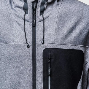 Sudadera con Capucha para Hombre, Corte Regular, Color Gris Sólido, Transpirable, de Poliéster, Personalizable - Product Image 5