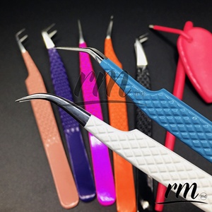 Pince à épiler professionnelle de luxe en acier inoxydable pour extensions de cils, toutes couleurs, anti-magnétique, à pointe fine, pour volume russe - Product Image 3