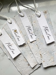 <b>Handmade</b> <b>Paper</b> Hang Tags with Organic Hemp Twine Sustainable Clothing Labels for Garments Fashion Brands Bags Retail Packaging - Product Image 4