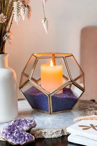 โคมไฟโลหะทรงเรขาคณิตทันสมัย ขายส่งจำนวนมาก MOQ ที่ใส่เทียนสำหรับตกแต่งบ้าน โรงแรม ร้านอาหาร - Product Image 4