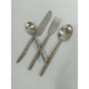 High Quality Brass Metal <b>Flatware</b> <b>Set</b> Vintage Gold Finish Tableware Cutlery <b>Set</b> For Restaurant & Home Use In Competitive Price - Product Image 5