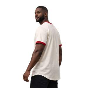 Camiseta Premium Kappa Alpha Psi Kream Chenille Crest Ringer, Talla Grande, Algodón de Alta Calidad, Insignia con Letras Griegas, Ropa de Fraternidad - Product Image 3