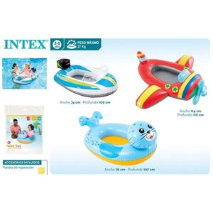 Gommone Gonfiabile Intex 74x109 cm per Bambini, Galleggiante per Piscina con Kit di Riparazione Incluso - Product Image 1