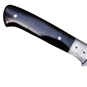 Silver Damascus Pattern Chef Knife with Black <b>Wooden</b> Handle Sharp Kitchen Cutting Knife for Meat Vegetable <b>Slicing</b> Food - Product Image 6