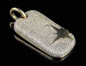 Pendentif Croix pour Chien en Or Rose Luxe, Moissanite et Pavé de Diamants Effet Brillant, Bijou Hip Hop pour Fête - Product Image 3