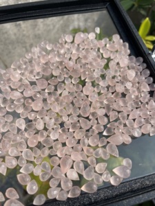 Cuentas de Cuarzo Rosa Facetadas, Cuentas de Cuarzo Rosa en Forma de Gota, Cuentas de Cuarzo Rosa Lisas, Cuentas de Cuarzo Rosa con Forma de Lágrima, Cuentas de Piedras Preciosas de Cuarzo Rosa - Product Image 2