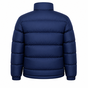 Custom Solid Color <b>Men</b> Puffer <b>Jacket</b> Warm Windproof Stand Collar Winter Coat Down Alternative Padding Bubble Outerwear Item Shop - Product Image 2