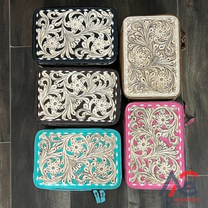 Caja de Joyería de Cuero Genuino de Diseño de Lujo, Hecha a Mano, Estilo Simple, para Uso Diario de Chicas - Product Image 1