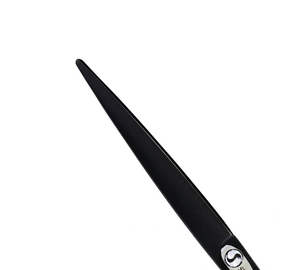 Ciseaux de coiffure professionnels OEM personnalisés pour la coupe et l'éclaircissement des cheveux, entièrement noirs, en acier inoxydable, pour barbier, ultra-affûtés - Product Image 5