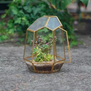 Elegant Living Glass Metal Terrarium Planter Stylish Indoor Plant Display Box Home Decor - Product Image 4