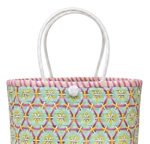 Sac fourre-tout décontracté pour femme en plastique tressé tendance, fait main, couleur menthe douce, idéal pour le shopping, vente chaude, OEM - Product Image 3